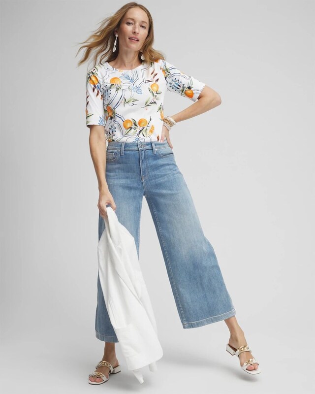 Tropical Jewel Neck Tee - image 2